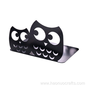 Creative owl book stand metal folding cartoon bookshelf